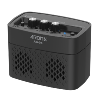 Aroma AG05BK 5W Electric Guitar Rechargeable Portable Amplifier Black