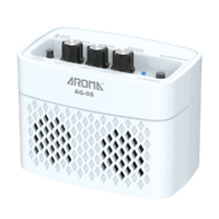 Aroma AG05WH 5W Electric Guitar Rechargeable Portable Amplifier White