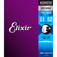 Elixir 11025 Polyweb 80/20   Custom Light 11-52