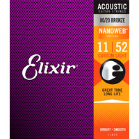 Elixir 11027 Nanoweb 80/20   Custom Light 11-52