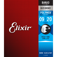Elixir 11600 Polyweb Banjo   Light 9-20