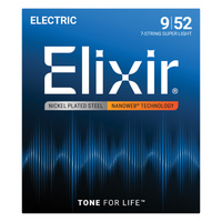 Elixir 12007 Nanoweb 7-String Electric  Super Light 9-52