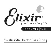 Elixir 13386 Nanoweb Single  Stainless Steel Bass .085
