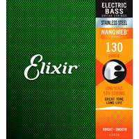 Elixir 13436 Nanoweb Single  Stainless Steel Bass .130