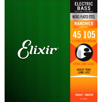 Elixir 14087 Nanoweb Bass  Medium XLong 45-105