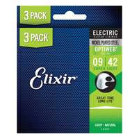 Elixir 16550 Optiweb Electric  9-42 3 Pack Super Light