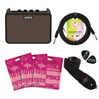 Northstar add-on Guitar Pack including Aroma AG10N amp, Rotosound 3-Pack Strings, Kirlin Cable + More [EGUITTOUR]