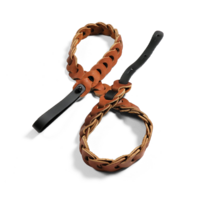 Franklin Mandolin Strap Handmade Link Design Caramel with Black ends