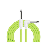 Kirlin Entry 24 Instrument Cable RA to Straight Spring Green - 10FT [KIC242SP-10]