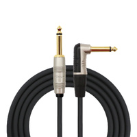 Kirlin 20FT Silent Plug Instrument Cable RA to Straight Black [KIP202-SILENT-20]