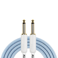 Kirlin KIPW201WBL-10 PVC Woven Premium Plus Instrument Cable 10Ft Blue