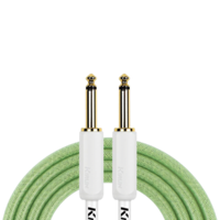 Kirlin KIPW201WGR-10 PVC Woven Premium Plus Instrument Cable 10Ft Green
