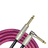 Kirlin IWB202WPP 10ft Premium Plus Wave Pink Instrument Cable RA to Straight