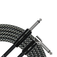 Kirlin IWC202BK 10ft Black Entry Woven Instrument Cable RA - Straight