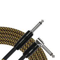 Kirlin IWC202BY 10ft Tweed Woven Guitar Cable Straight - RA