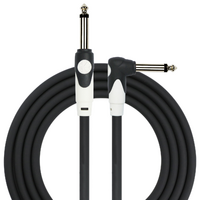 Kirlin 10FT Black Lightgear Instrument RA to Straight Cable [KLGI202BK-10]