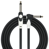 Kirlin 20FT Black Lightgear Instrument Cable RA-Straight