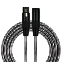 Kirlin Entry Woven Black 10ft XLR - XLR Cable