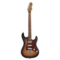 Levinson Sceptre Ventana Std Double Cutaway 3 Tone Sunburst SSS w Indian Laurel Board