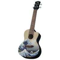 Luna UKEGWC Ukulele Great Wave Concert w/ Gigbag