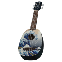 Luna UKEGWS Ukulele Great Wave Soprano w/Gig Bag
