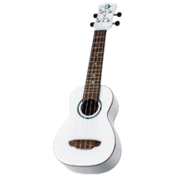 Luna UKEHAUS Ukulele "Hau" Snow White Soprano with Gigbag