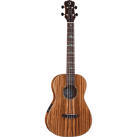 Luna UKEHTBZEB Hightide Baritone Uke Zebra Wood w/Preamp & Gigbag