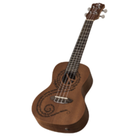 Luna UKEMALUEL Ukulele Malu Peace Concert w/ Preamp & Gig Bag