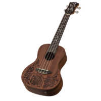 Luna UKEMOEL Ukulele Mahogany Concert w/ Preamp & Gigbag