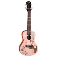 Luna UKEPINKMARTINI Ukulele Concert Pink Martini With Gigbag
