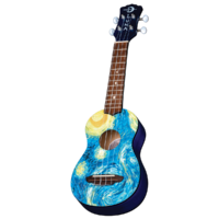 Luna UKESTRS Uke Starry Night Soprano with Gigbag