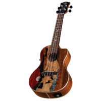 Luna UKEVISTADEER Ukulele Vista Deer Concert w/Preamp & Gigbag