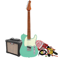 Northstar T-Style Electric Guitar Sea Foam Green with Aroma 10W Amp & Accessory Pack [NS2-SFG-PACK]