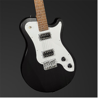 Pratley DVR Single Cutaway Solid Qld Blue Fig Body Electric Humbucker Guitar in Natural Black [PRDVR-22-BK]