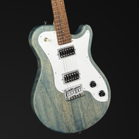 Pratley DVR Single Cutaway Solid Qld Blue Fig Body Electric Humbucker Guitar in Denim Blue [PRDVR-22-DB]