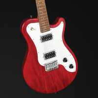 Pratley DVR Single Cutaway Solid Qld Blue Fig Body Electric Humbucker Guitar in Natural Red [PRDVR-22-R]