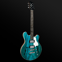 Pratley RBJ22 Double Cut Semi-Hollow Electric Humbucker Transparent Lagoon Blue [PRRBJ22-TLB]