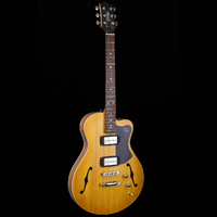 Pratley Electric Semi-Hollow Vintage Yellow Single Cut SD Phat Cat P90 Set [PRSH90-TVY]