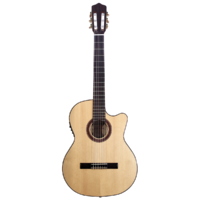 Kremona Rosa Luna Solid Spruce Top / Beech Classical Cutaway / Electric Guitar with Case