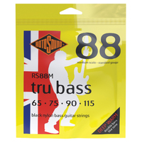 Rotosound RS88M Tru Bass 88 Black Nylon Tapewound Medium Scale 65-115