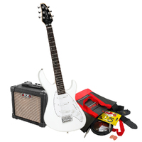 Tanglewood Baretta Arctic White Gloss Electric Guitar with Aroma 10W Black Amp & Bonus R10 strings (TE2AWBK-P)