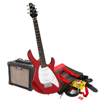 Tanglewood Baretta Candy Apple Red Gloss Electric Guitar with Aroma 10W Black Amp & Bonus R10 strings (TE2CRBK-P)