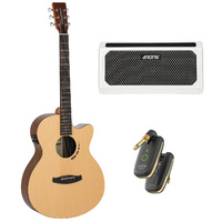 Tanglewood Metropolitan Super Folk Spruce/Koa C/E Guitar Wireless Bundle [TM4-CE-PACK]