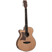 Tanglewood TRU4-CE-BW-LH / TRPRO-SFCE-BW-LH Reunion Pro Solid Australian Red Cedar Top Super Folk C/E with Black Walnut B/S Left Handed