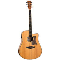 Tanglewood TRU5-CE-FMH / TRPRO-DCE-FMH Reunion Pro Solid Australian Red Cedar Top Dreadnought C/E with Flame Okoume B/S