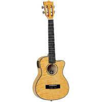 Tanglewood TWT30E Tiare Tenor Tennessee Honey Gloss Quilted Maple Cutaway Ukulele w/Pick Up