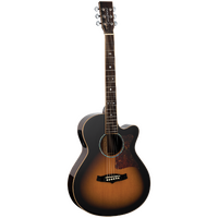 Tanglewood TW45RVSE Sundance Reserve All Solid Superfolk C/E Vintage Burst Cedar Top with Case