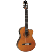 Tanglewood TWEMDC5 Enredo Madera Dominar Solid Cedar Top Classical Cutaway/Electric Guitar