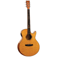 Tanglewood Winterleaf Exotic Superfolk Solid Top Venetian C/E Guitar all Black Walnut [TWX6-CE-BW]