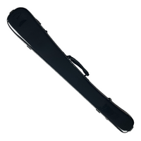 Vivo Bass Bow Case German/French Fits 2 Bows - Polycarbonate w/ Rosin Bag - Black
